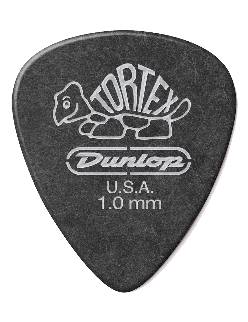 Dunlop® 488 Uñetas Tortex® Pitch Black Calibre: 1.00mm | Bolsa 12 Unidades