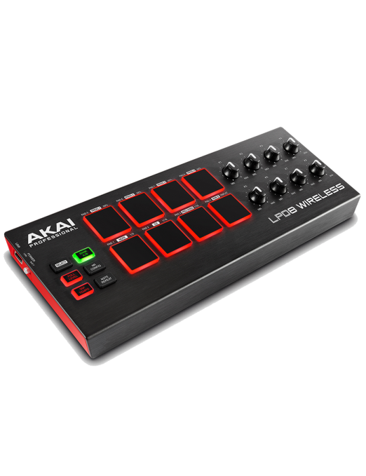 AKAI® LPD8 Wireless Controlador Midi 8 Mini Pads Bluetooth®