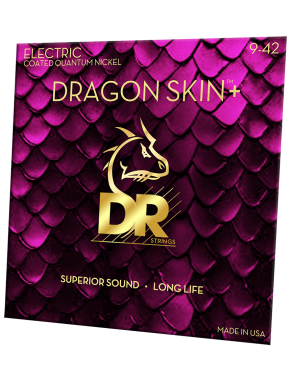 DR DRAGON SKIN+™ 9-42 Cuerdas Guitarra Eléctrica Quantum Nickel Recubiertas