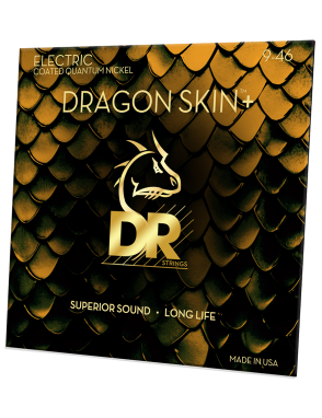 DR DRAGON SKIN+™ 9-46 Cuerdas Guitarra Eléctrica Quantum Nickel Recubiertas