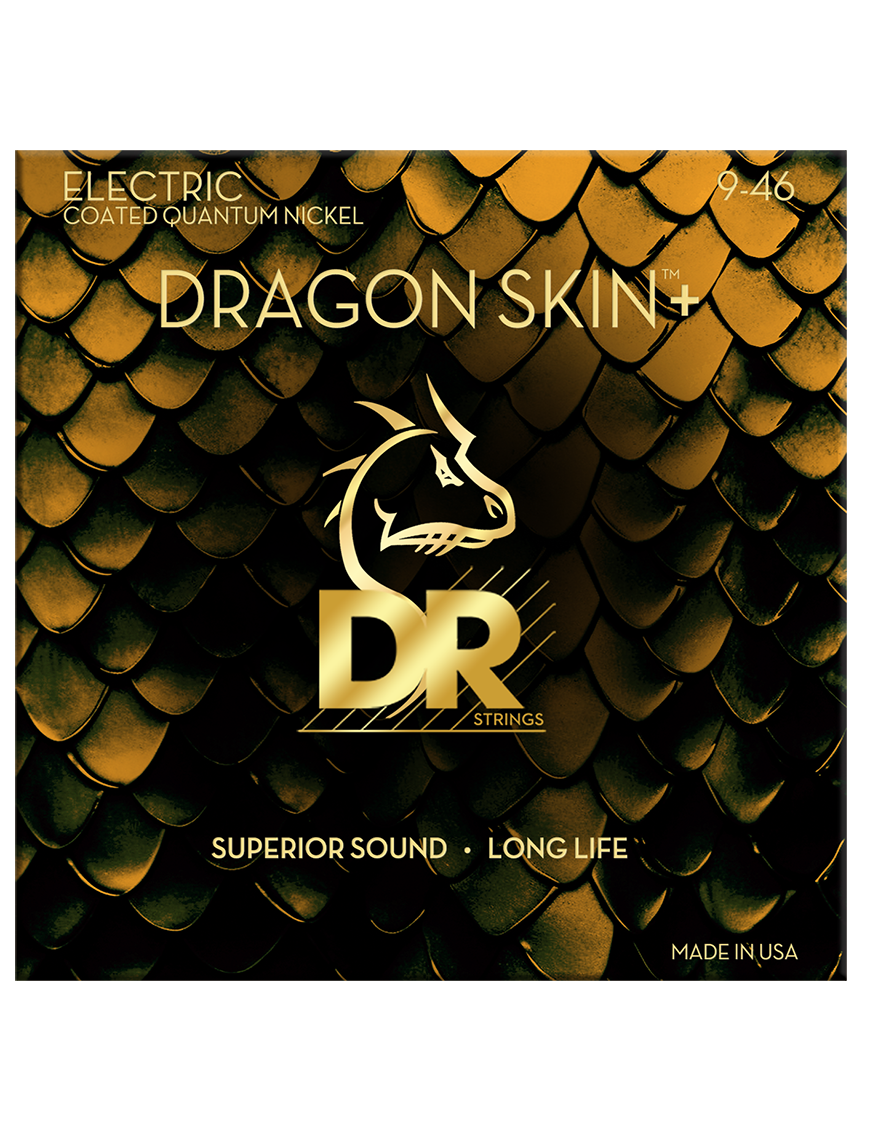 DR DRAGON SKIN+™ 9-46 Cuerdas Guitarra Eléctrica Quantum Nickel Recubiertas