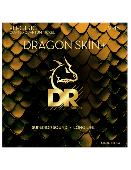 DR DRAGON SKIN+™ 9-46 Cuerdas Guitarra Eléctrica Quantum Nickel Recubiertas