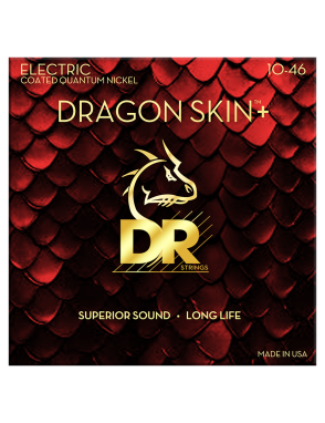 DR DRAGON SKIN+™ 10-46 Cuerdas Guitarra Eléctrica Quantum Nickel Recubiertas