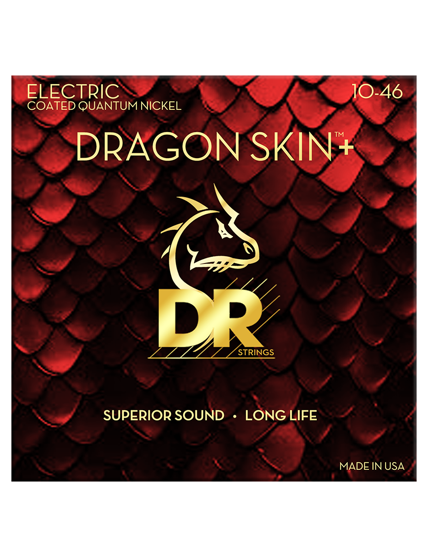 DR DRAGON SKIN+™ 10-46 Cuerdas Guitarra Eléctrica Quantum Nickel Recubiertas