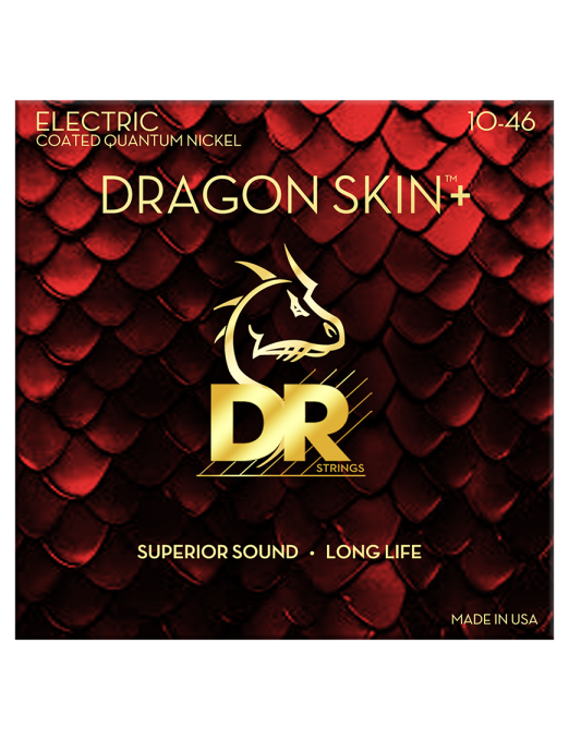 DR DRAGON SKIN+™ 10-46 Cuerdas Guitarra Eléctrica Quantum Nickel Recubiertas