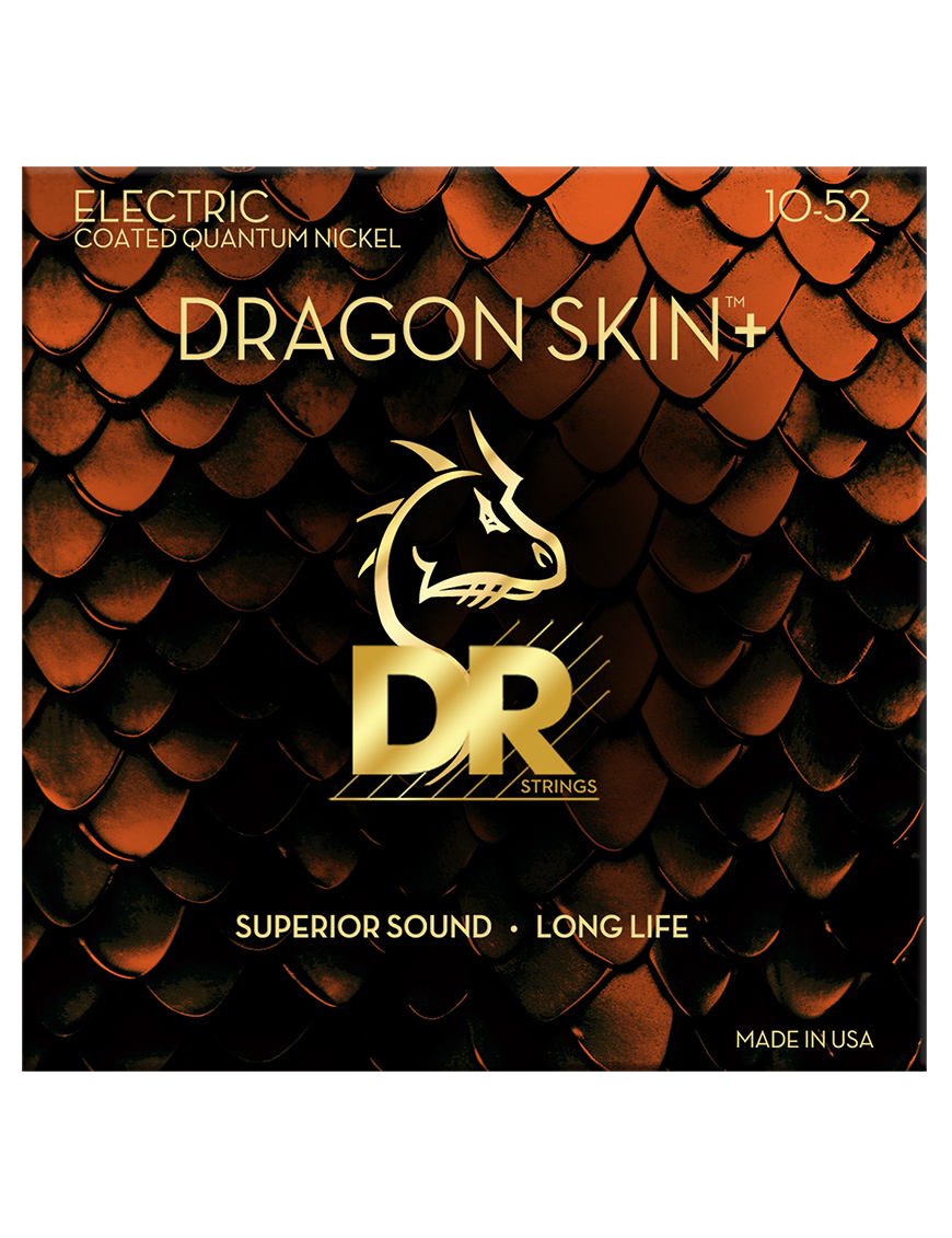 DR DRAGON SKIN+™ 10-52 Cuerdas Guitarra Eléctrica Quantum Nickel Recubiertas