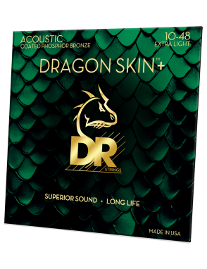 DR DRAGON SKIN+™ 10-48 Cuerdas Guitarra Acústica Phosphor Bronze Recubiertas