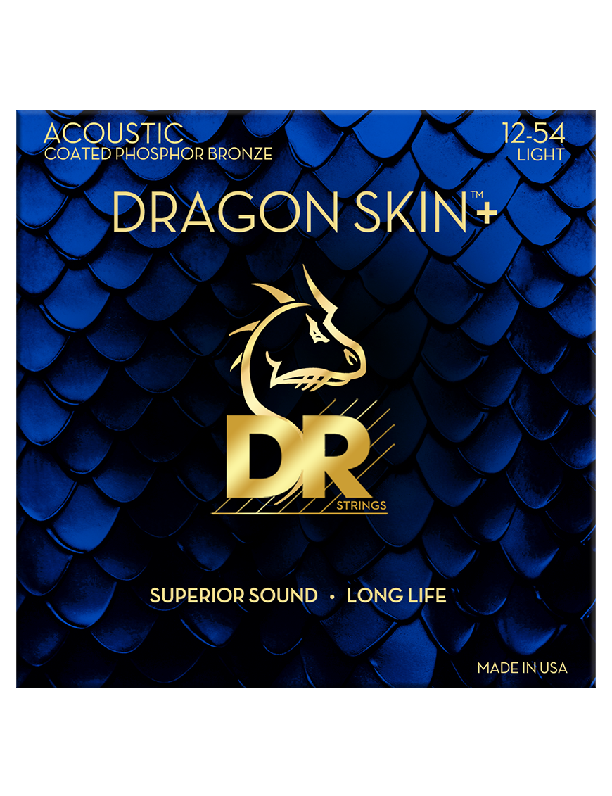 DR DRAGON SKIN+™ 12-54 Cuerdas Guitarra Acústica Phosphor Bronze Recubiertas