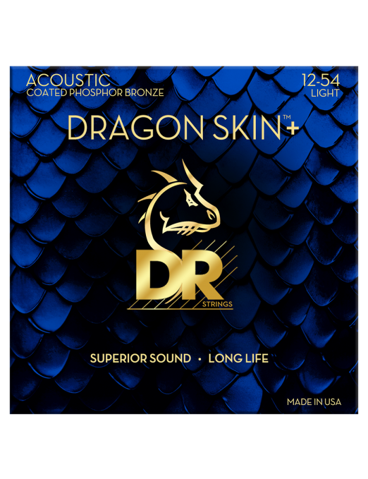 DR DRAGON SKIN+™ 12-54 Cuerdas Guitarra Acústica Phosphor Bronze Recubiertas