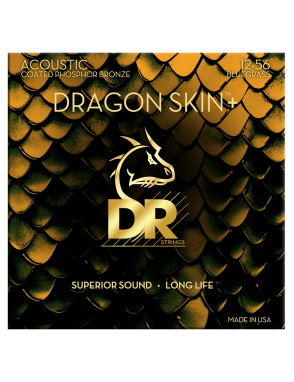 DR DRAGON SKIN+™ 12-56 Cuerdas Guitarra Acústica Phosphor Bronze Recubiertas