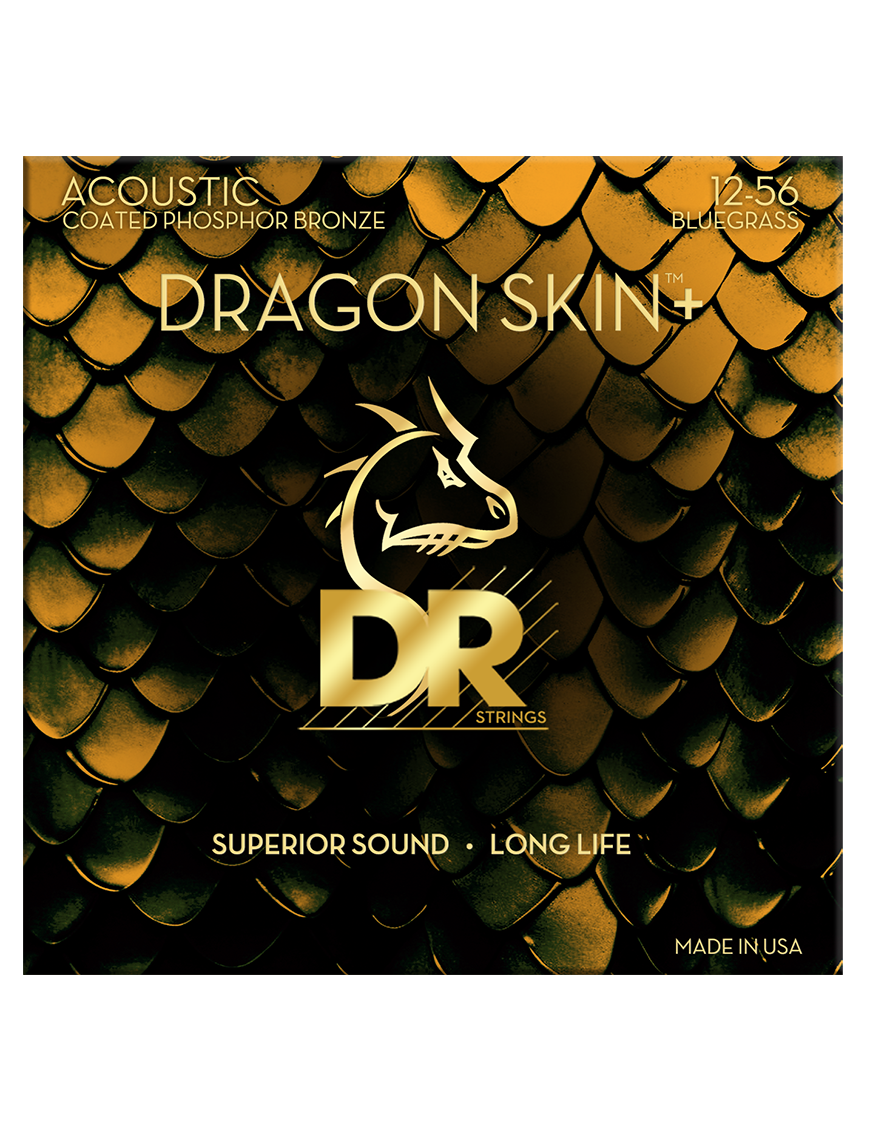 DR DRAGON SKIN+™ 12-56 Cuerdas Guitarra Acústica Phosphor Bronze Recubiertas