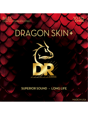 DR Dragon Skin+™ 30-125 Cuerdas Bajo Eléctrico 6 Cuerdas Acero Recubiertas