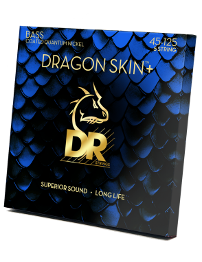 DR Dragon Skin+™ 45-125 Cuerdas Bajo Eléctrico Nickel Recubiertas