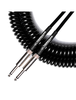 Santo Angelo® TORNADO Black Cable Instrumentos Plug ¼" Recto a Plug ¼" Recto OFHC | 9.15mt