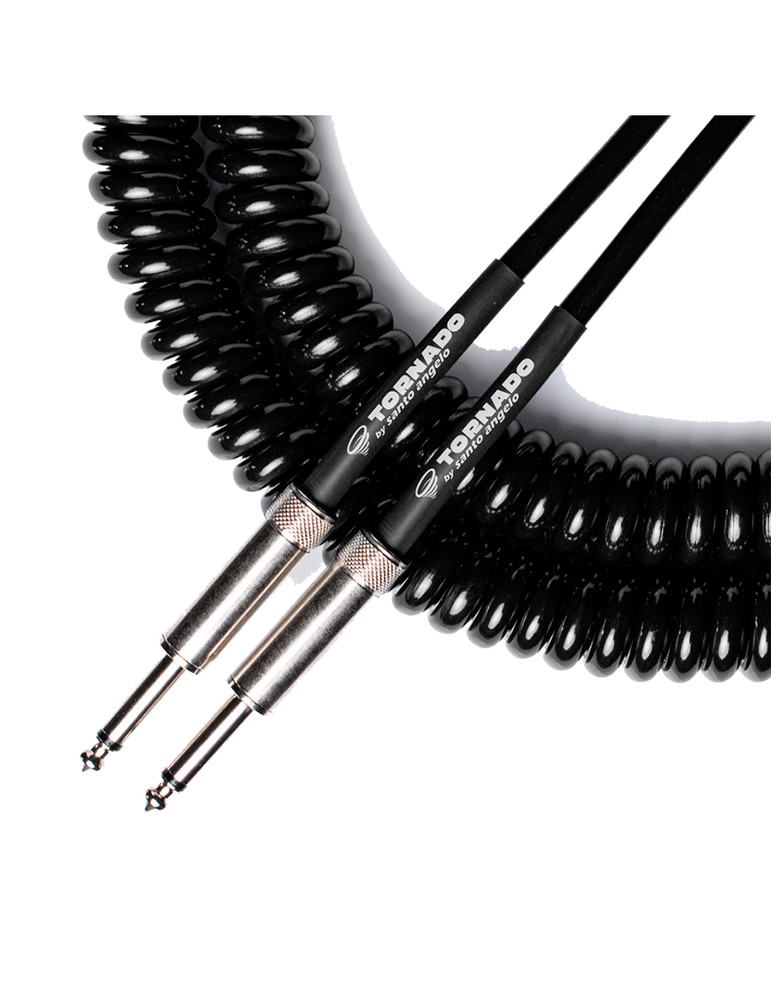 Santo Angelo® TORNADO Black Cable Instrumentos Plug ¼" Recto a Plug ¼" Recto OFHC | 9.15mt