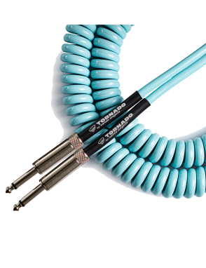 Santo Angelo® TORNADO Celeste Cable Instrumentos Plug ¼" Recto a Plug ¼" Recto OFHC | 9.15mt