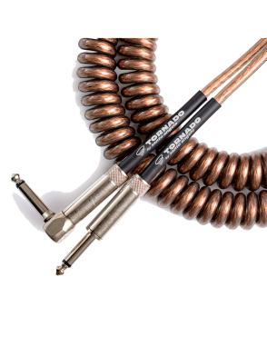 Santo Angelo® TORNADO Cobre Cable Instrumentos Plug ¼" Recto a Plug ¼" 90º OFHC | 9.15mt