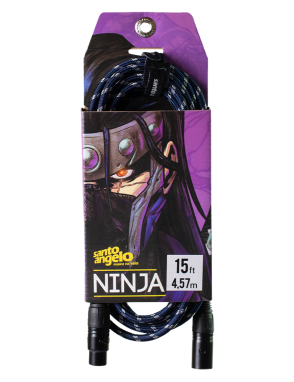 Santo Angelo® NINJA LW Textil 4.57mt Cable Micrófono XLR a XLR OFHC