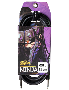 Santo Angelo® NINJA 91Cm Cable Patch Plug ¼" Recto a Plug ¼" Recto OFHC