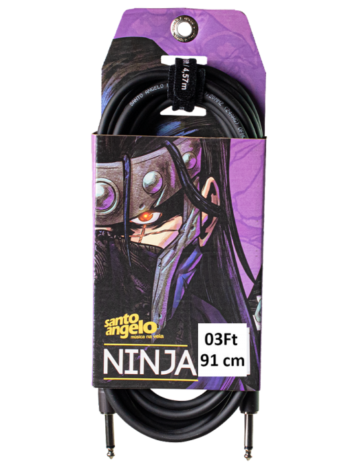 Santo Angelo® NINJA 91Cm Cable Patch Plug ¼" Recto a Plug ¼" Recto OFHC