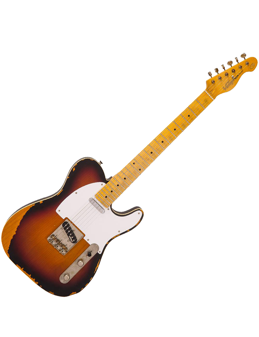 Vintage® V59 Guitarra Eléctrica Tele® Gastada | Sunburst