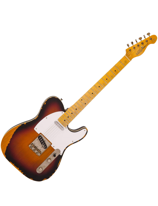 Vintage® V59 Guitarra Eléctrica Tele® Gastada | Sunburst