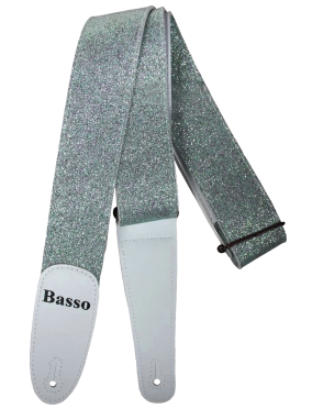 Basso® Glitter Correa Guitarra 5cm Largo: 145cm | Blue Light