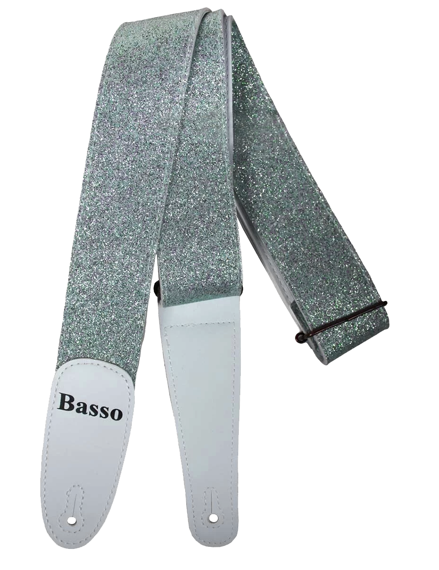 Basso® Glitter Correa Guitarra 5cm Largo: 145cm | Blue Light