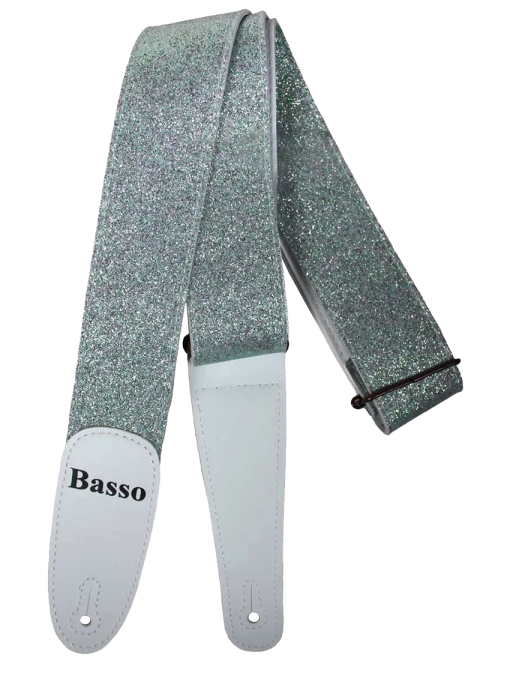 Basso® Glitter Correa Guitarra 5cm Largo: 145cm | Blue Light