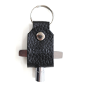 Basso® Llavero Cuero Porta Llave Afinación Batería Negro