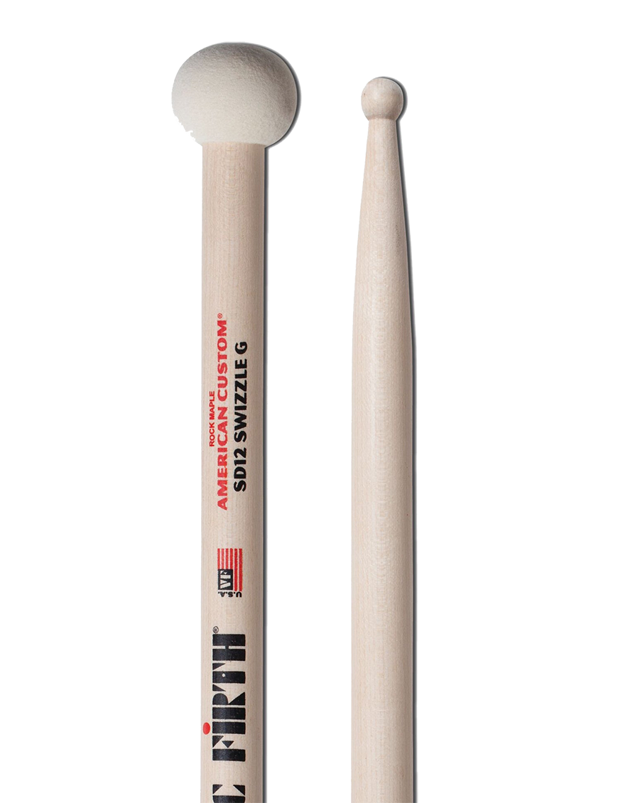 VIC FIRTH® SD12 Swizzle General American Custom® Baquetas Punta Madera/Fieltro