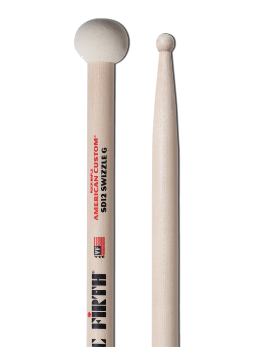 VIC FIRTH® SD12 Swizzle General American Custom® Baquetas Punta Madera/Fieltro