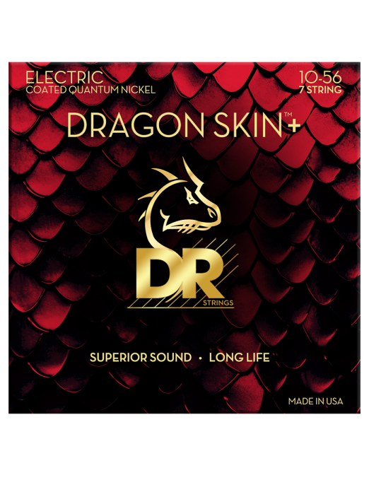 DR DRAGON SKIN+™ 10-56 Cuerdas Guitarra Eléctrica 7 Cuerdas Quantum Nickel Recubiertas