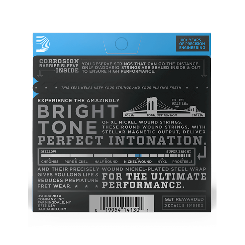 D'Addario EXL125 9-46 Cuerdas Guitarra Eléctrica Nickel Wound