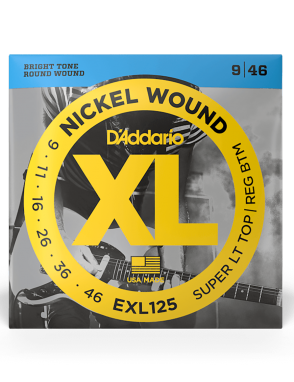 D'Addario EXL125 9-46 Cuerdas Guitarra Eléctrica Nickel Wound