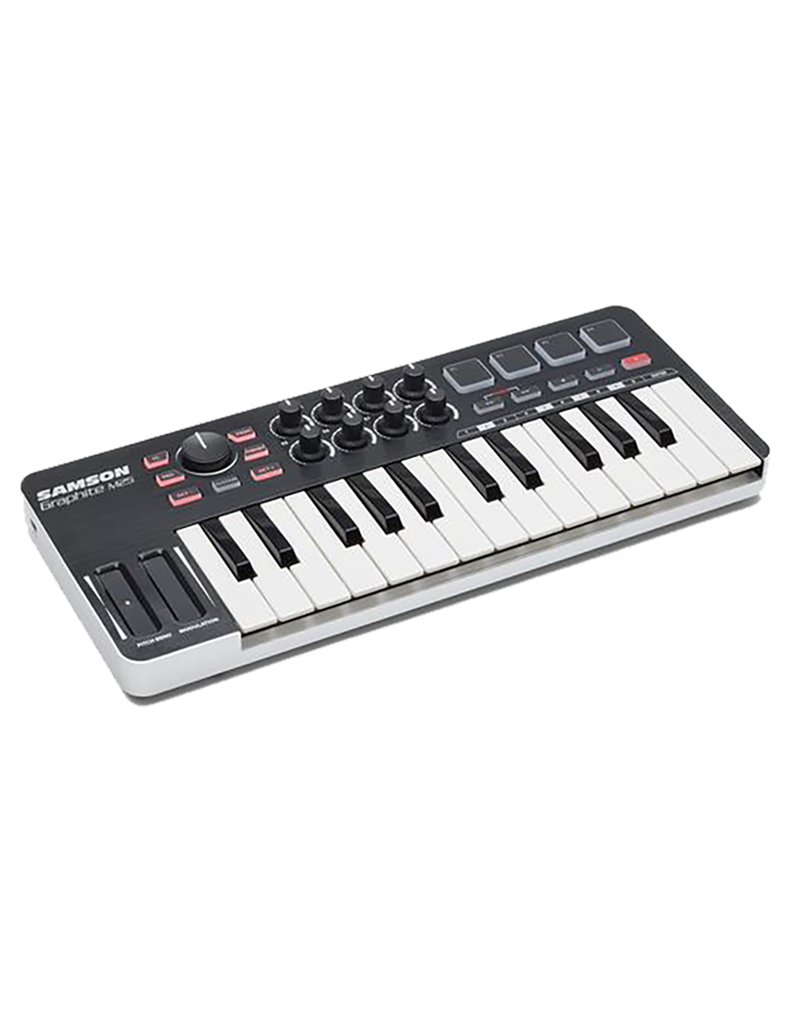 Samson® Graphite M25 Controlador MIDI USB  | Negro