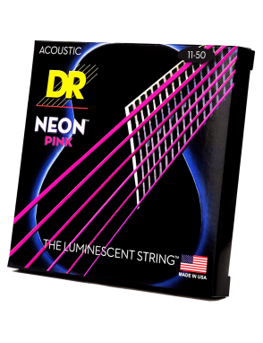 DR NEON™ Pink 11-50 Cuerdas Guitarra Acústica Phosphor Bronze | Rosado