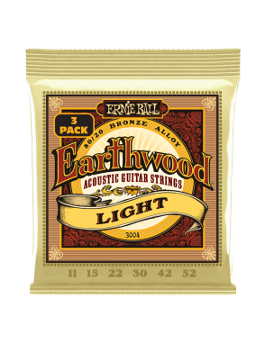 Ernie Ball® 3004 11-52 3Pack Earthwood Cuerdas...