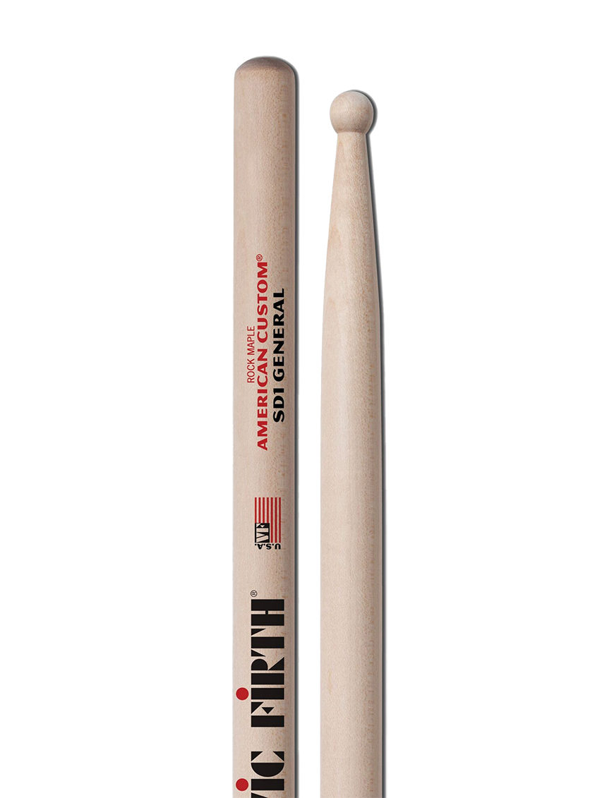 VIC FIRTH® SD1 General American Custom® Baquetas Punta Madera