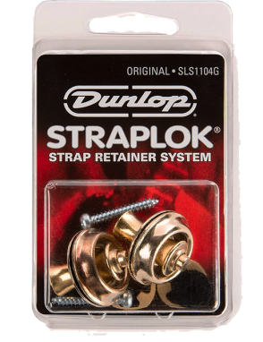 Dunlop® SLS1104G Seguro Correa Straplok® Original Design Gold 24KT