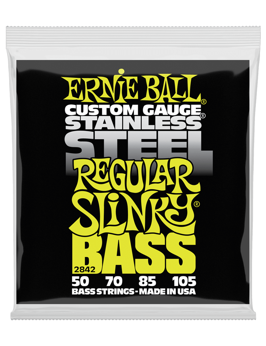 Ernie Ball® 2842 50-105 Slinky® Cuerdas Bajo Eléctrico Regular Steel