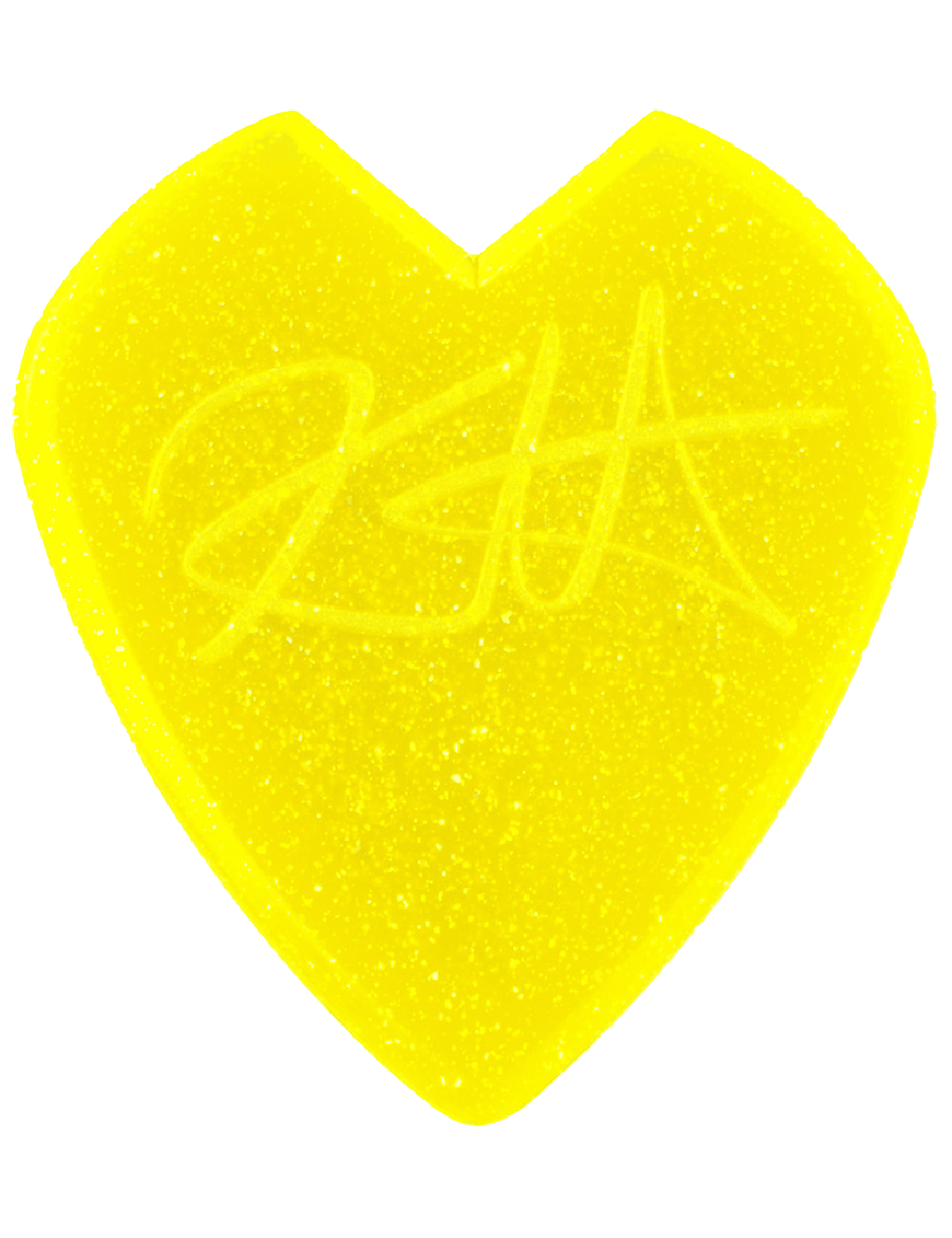 Dunlop® Kirk Hammett JAZZ III Uñetas Glitter Amarillo | 6 Unidades