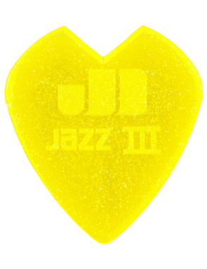 Dunlop® Kirk Hammett JAZZ III Uñetas Glitter Amarillo | 6 Unidades