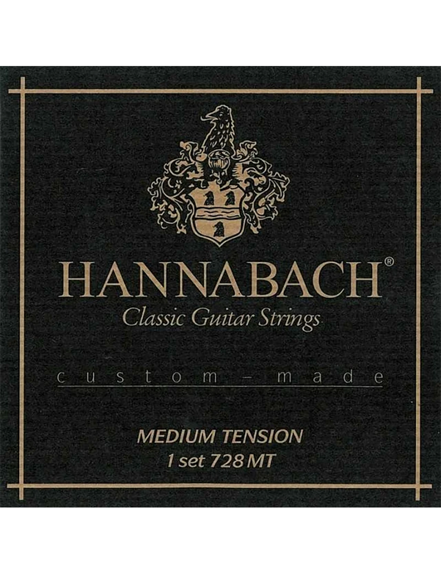 HANNABACH® 728 Custom Made Cuerdas Guitarra Clásica Nylon Tensión Media