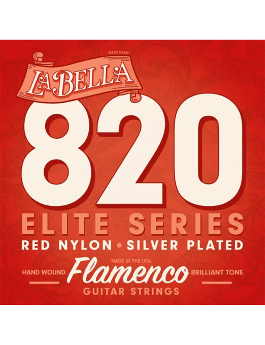LA BELLA 820 Flamenco Red Cuerdas Guitarra Flamenca Nylon Tensión Media