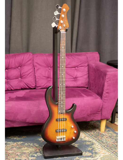 Aria® 313-JP Tributo Jaco Pastorius Bajo Eléctrico Fretless| Open-Pore Sunburst