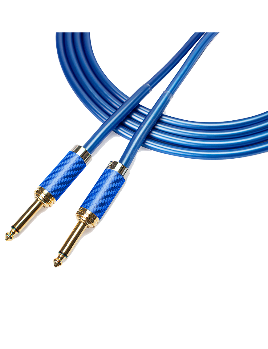 Santo Angelo® METAL DCI Blue 6.10mt Cable Instrumentos Plug ¼" Recto a Plug ¼" Recto OFH