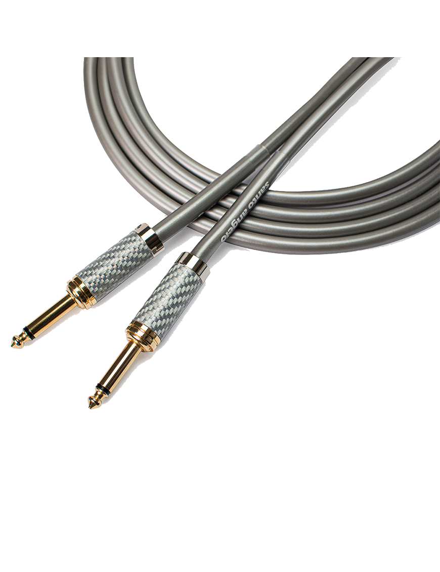 Santo Angelo® METAL DCI SILVER Cable Instrumentos Plug ¼" Recto a Plug ¼" Recto OFHC | 4.57 mt