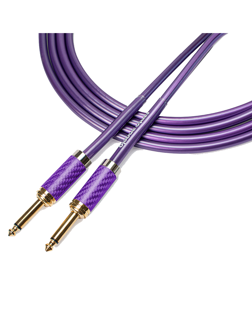 Santo Angelo® METAL DCI Purple Cable Instrumentos Plug ¼" Recto a Plug ¼" Recto OFHC | 4.57 mt