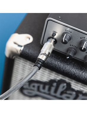 Aguilar® INST10RS Cables Instrumentos Plug ¼" Angulado A Plug ¼" Recto OFHC | 3.05 mt